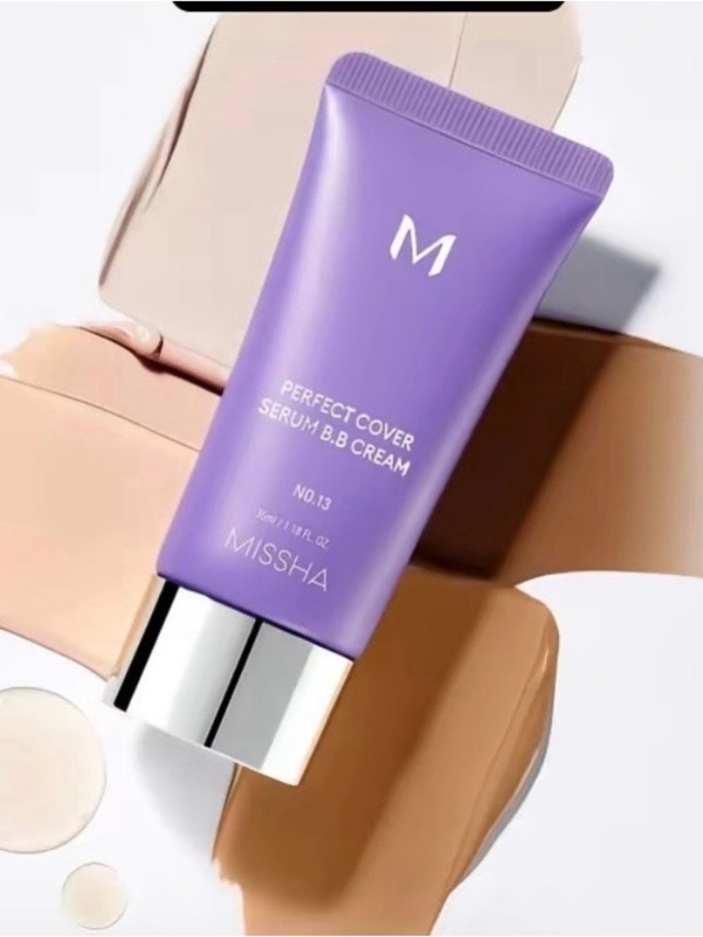MISSHA Perfect Cover Serum BB Cream SPF – Hydrating Glow Makeup – 13 light fair